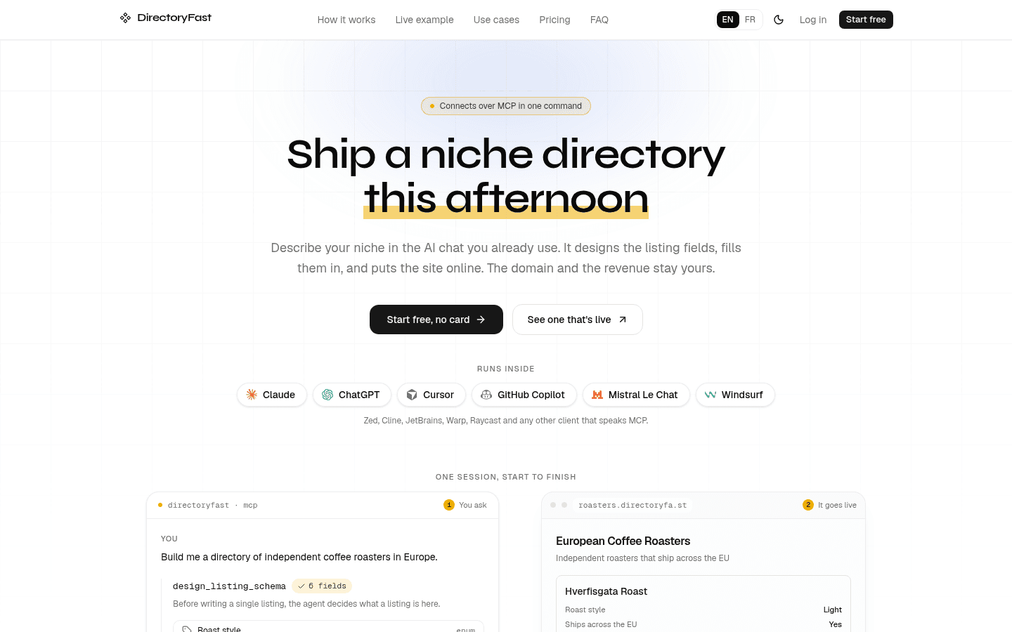 The directoryfa.st home page